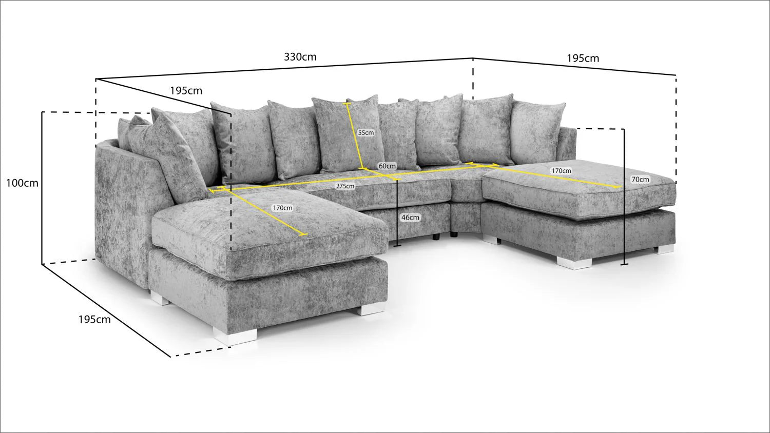Bishop Scatterback Sofa Truffle U Shape Corner