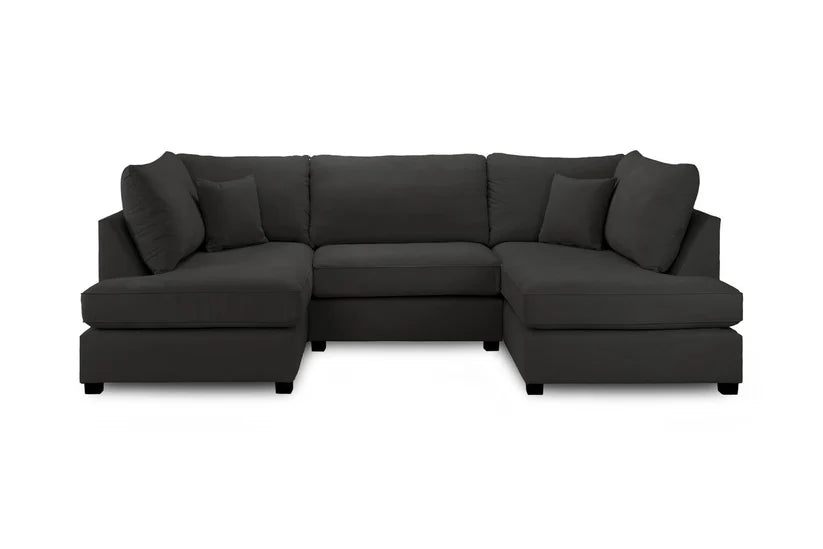 Carnaby Classic Sofa Black U Shape Corner